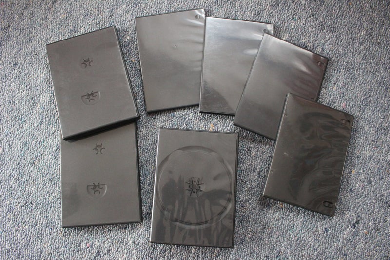 Bulk lot of spare empty DVD covers (all black) Carousel 1