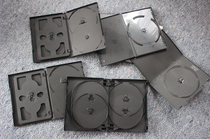 Bulk lot of spare empty DVD covers (all black) Carousel 2