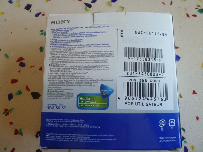 Sony Walkman NWZ-S615F **NEVER USED ** Carousel 2
