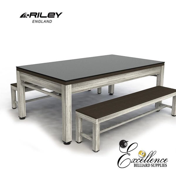 Riley - Neptune 7' - Outdoor Pool / Dining Table (Grey) Carousel 3