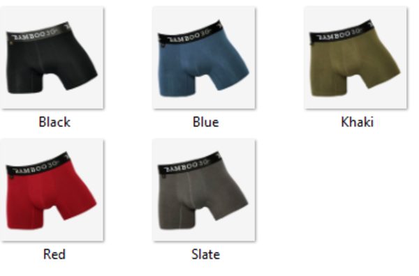 Bamboo3G Mens Sport Trunks - 5 Colour Options - Sizes S to 4XL Carousel 1