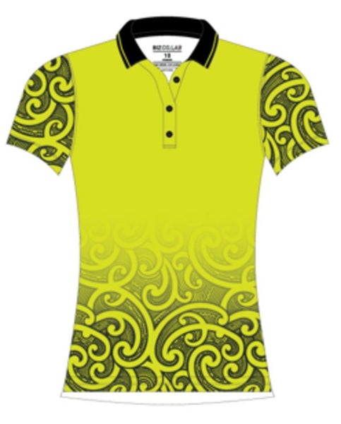 Kia Kitea Hi Vis Mahi Polo - Wahine - Sizes 6 to 26 Carousel 1