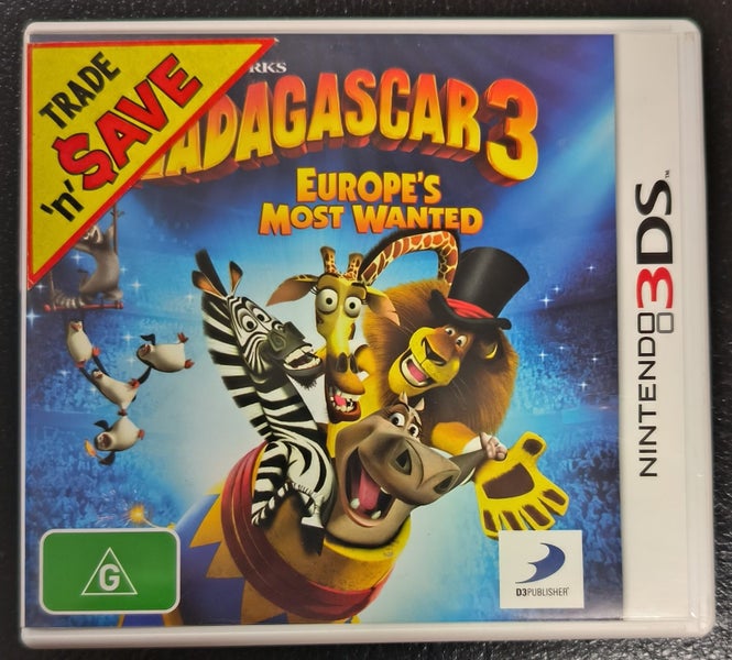 MADAGASCAR 3 EUROPE'S MOST WANTED 3DS GAME**B21125046-8 Carousel 1