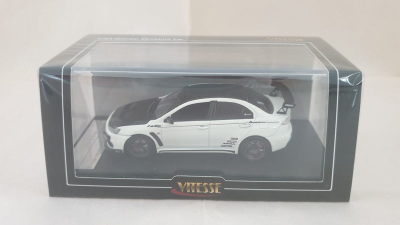 MITSUBISHI LANCER EVO X WHITE 1:43 SCALE VITESSE VERY LTD EDTN MITSI 1 ONLY Carousel 1