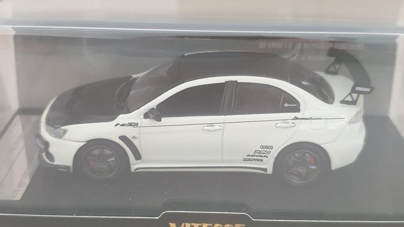 MITSUBISHI LANCER EVO X WHITE 1:43 SCALE VITESSE VERY LTD EDTN MITSI 1 ONLY Carousel 2