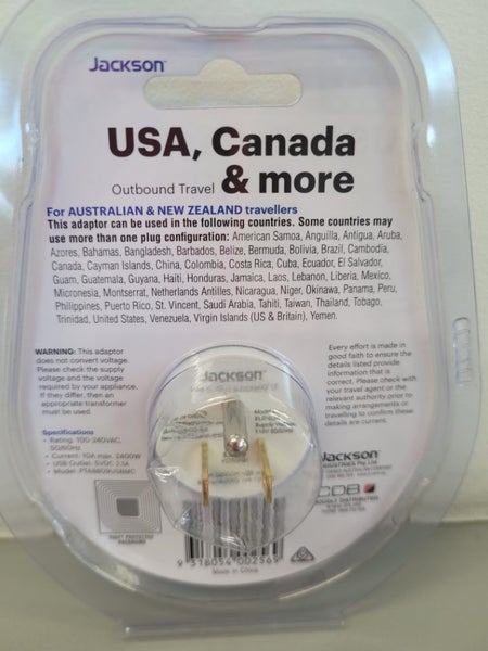 Travel Adaptor USA, Canada & More Carousel 2