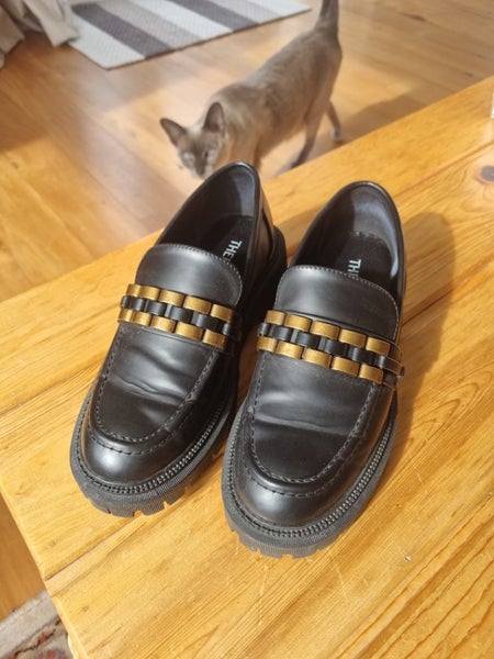 Chunky Loafer Shoe - Black & Bronze - Size 664259518448899110