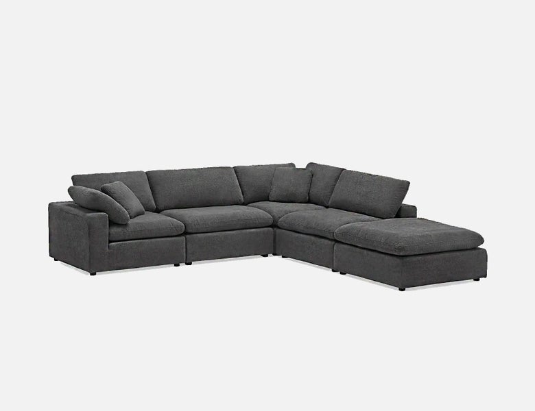 Fabric Sofa Sectional Set Feather Stuffed Carousel 1