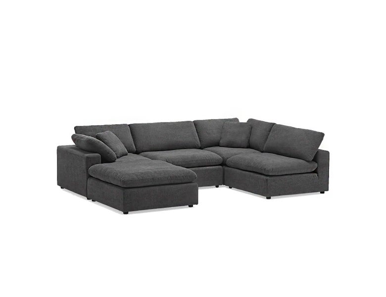 Fabric Sofa Sectional Set Feather Stuffed Carousel 2