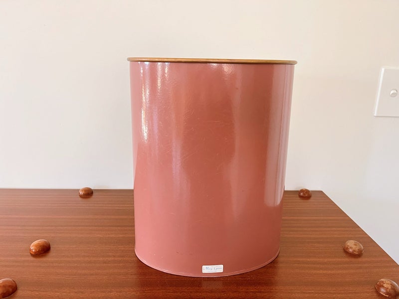 Vintage Retro Rose Metal Rubbish Bin By “Mary Gunn” Carousel 2