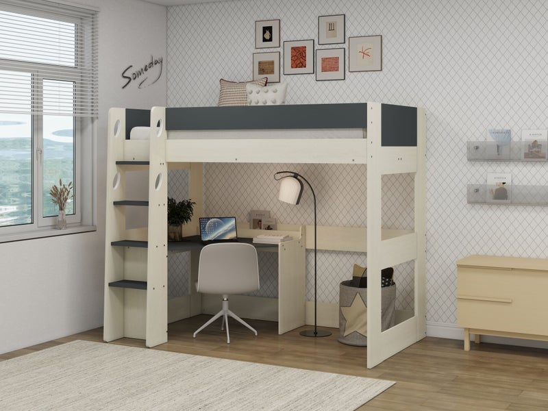 Denver King Single Loft Bunk - Ladder & Desk Can Be Left or Right Sided Carousel 2