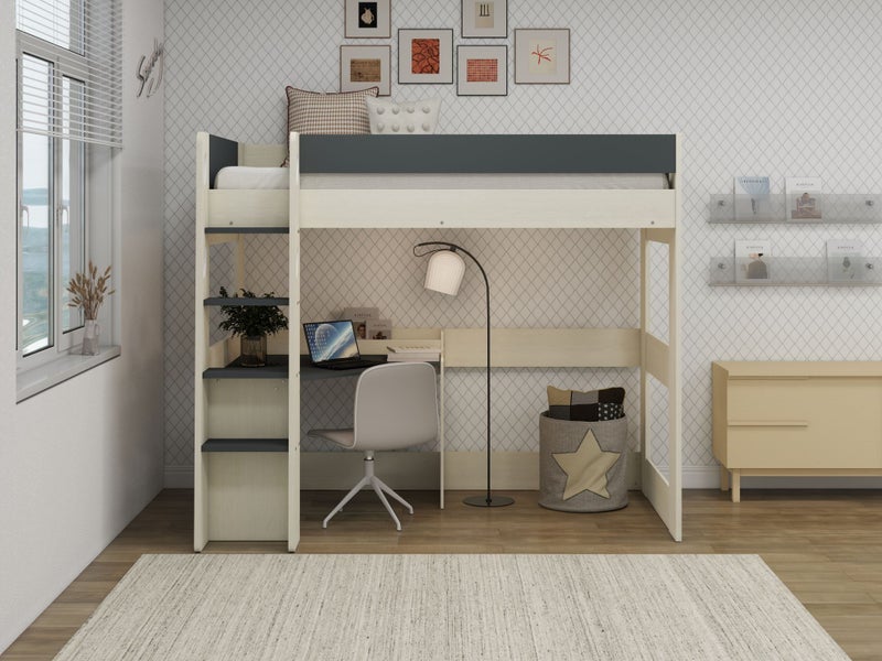 Denver King Single Loft Bunk - Ladder & Desk Can Be Left or Right Sided Carousel 4