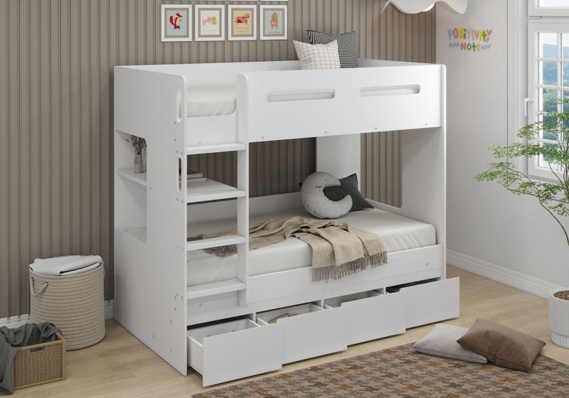 Montana Single Bunk Beds with 4 x Drawers Carousel 1