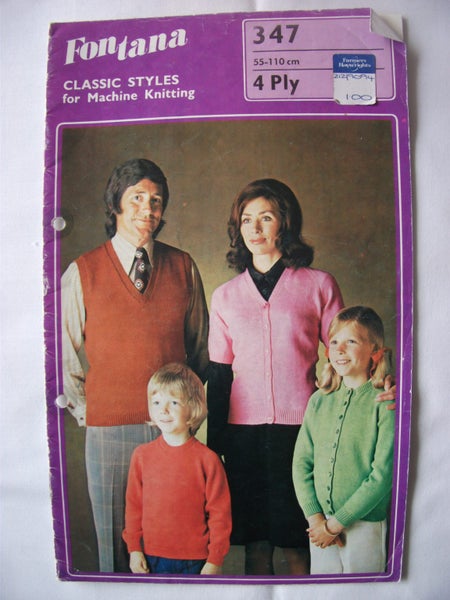 ~ Family Classic Styles for Machine Knitting 4 ply ~ Carousel 1