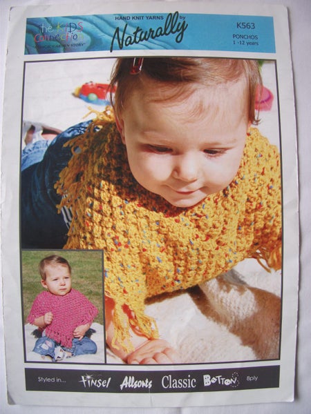 ~ Baby/Toddler/Child 1 - 12 years DK Poncho 3 Patterns ~ Carousel 1