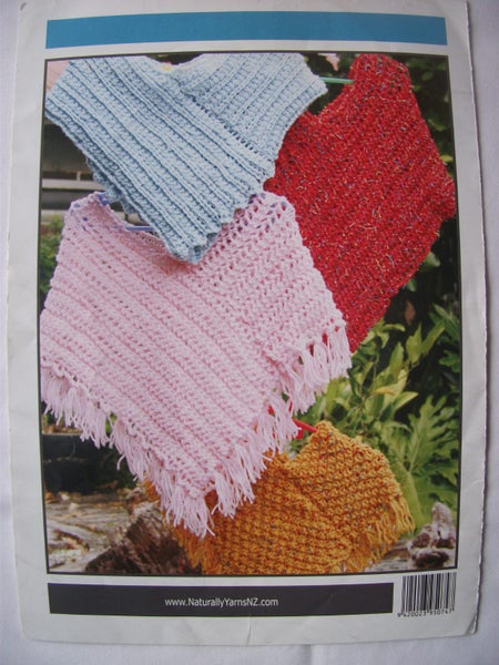 ~ Baby/Toddler/Child 1 - 12 years DK Poncho 3 Patterns ~ Carousel 2