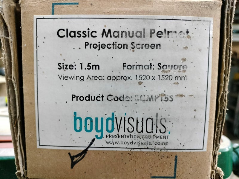 Projection Screen. aprox 1520 mm. wide. retractable63876639857025110