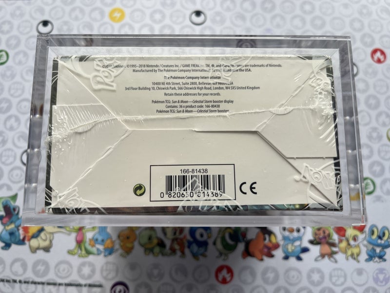 Pokemon Celestial Storm Booster Box Factory Sealed with Acrylic Case Carousel 6
