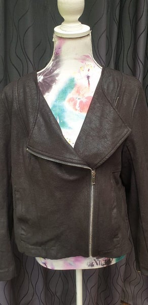 Plus Size • Whistle Bomber Style Jacket • Size 18 • Charcoal Grey/ Black Carousel 1