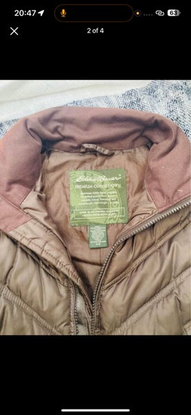 Eddie Bauer Premium Goose Down Puffer Vest XS Brown Carousel 2