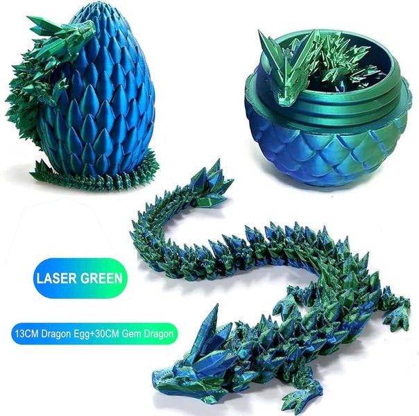 3D Printed Dragon Egg with Dragon Fidget Toy Carousel 1