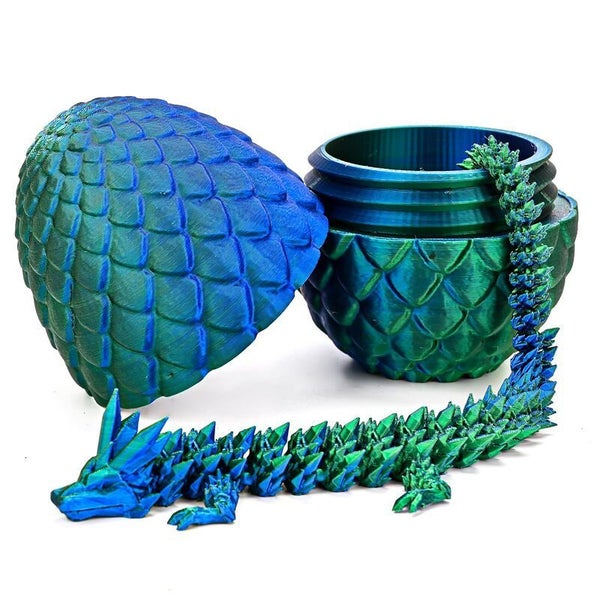 3D Printed Dragon Egg with Dragon Fidget Toy Carousel 12