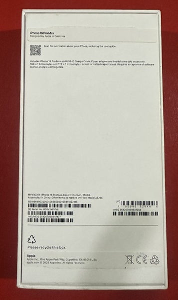 IPHONE 16 PRO MAX 256GB DESERT TITANIUM63878823331458112