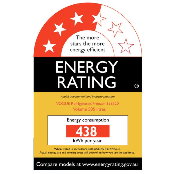 Vogue 920mm Side by Side Fridge Freezer 520L Black 3.5 Star Carousel 5