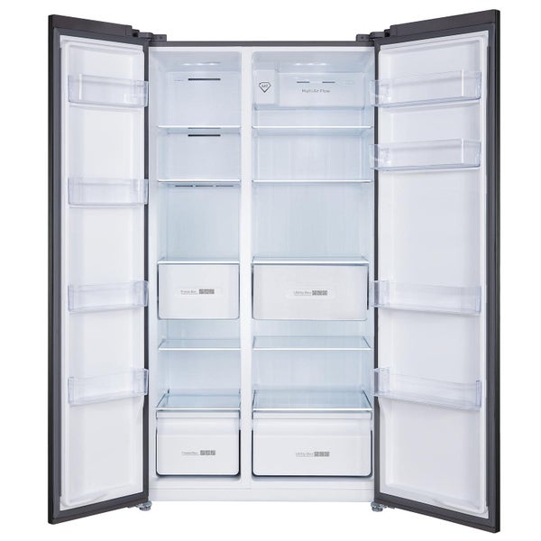Vogue 920mm Side by Side Fridge Freezer 520L Black 3.5 Star Carousel 2