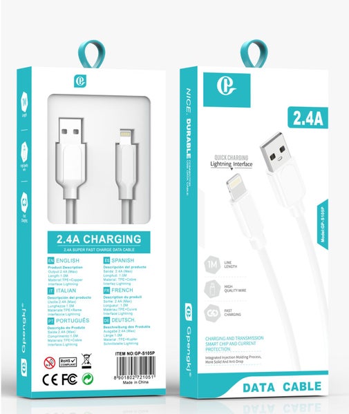 2.4A Super Fast Charge Data Cable Lightning to USB / Charging & Data Cable Carousel 1
