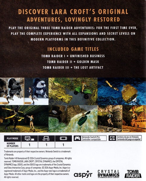 Tomb Raider I-III Remastered Switch Carousel 2