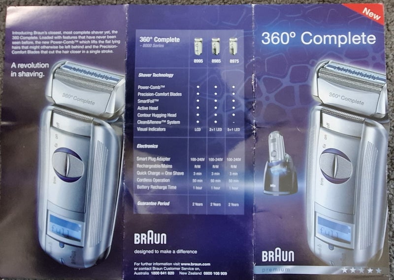 Braun 360 Degrees Complete Razor and system Carousel 7