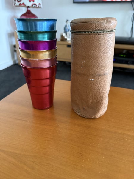 Vintage Aluminum Set of 6 Tumblers Carousel 2