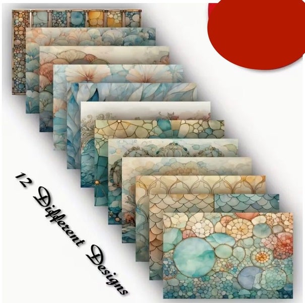 - A5 - Paper/Card Stock - Sea Beach - 12pcs - 140gsm Carousel 1