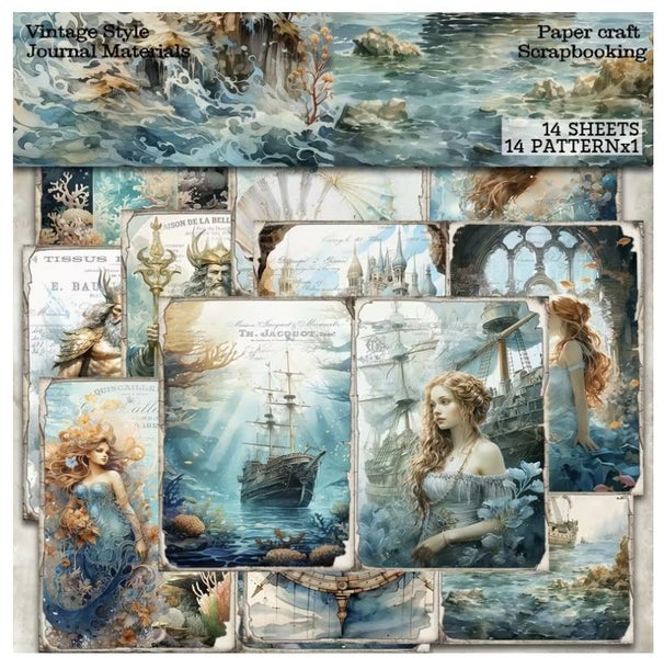 - A5 - Paper/Card Stock - Poseidon Ocean Princess - 14 pcs - 140 gsm Carousel 1