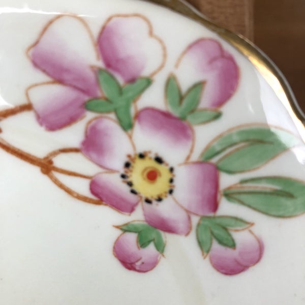 Antique “Delphine” cherry blossom bone china tea plate Carousel 2