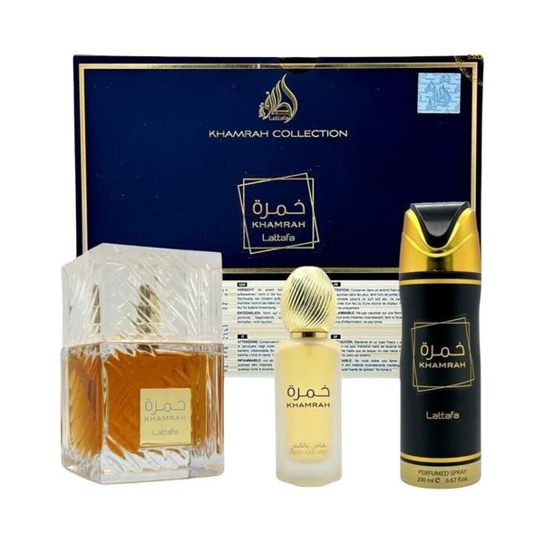 Lattafa Khamrah 100ML EDP 3Pc Gift Set Carousel 1