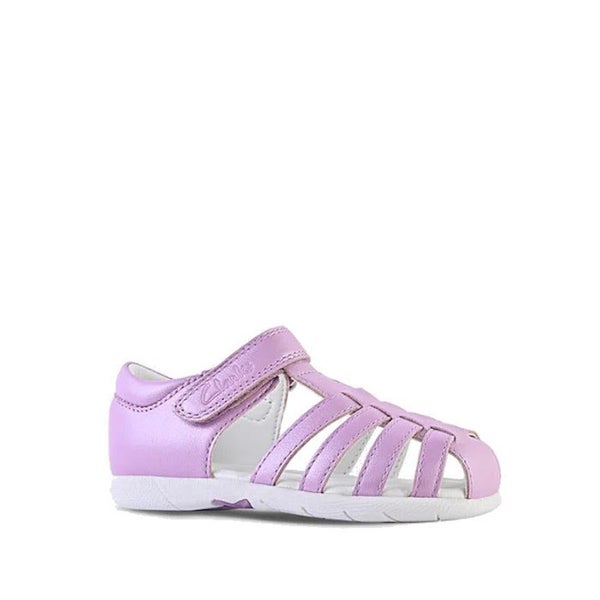 Clarks - Shelly Lilac Toddlers Leather Closed Toe Sandal Carousel 1
