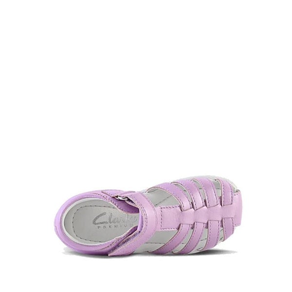 Clarks - Shelly Lilac Toddlers Leather Closed Toe Sandal Carousel 2