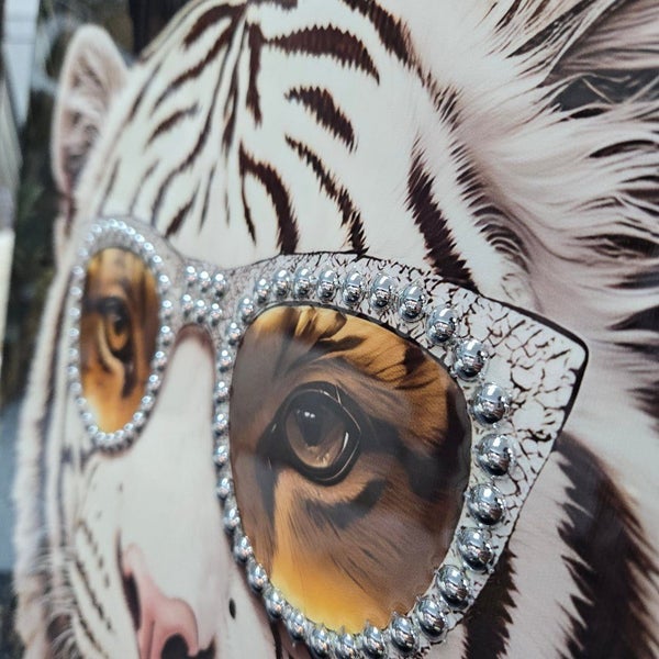 Tiger in Tuxedo Framed Canvas Wall Art Carousel 2