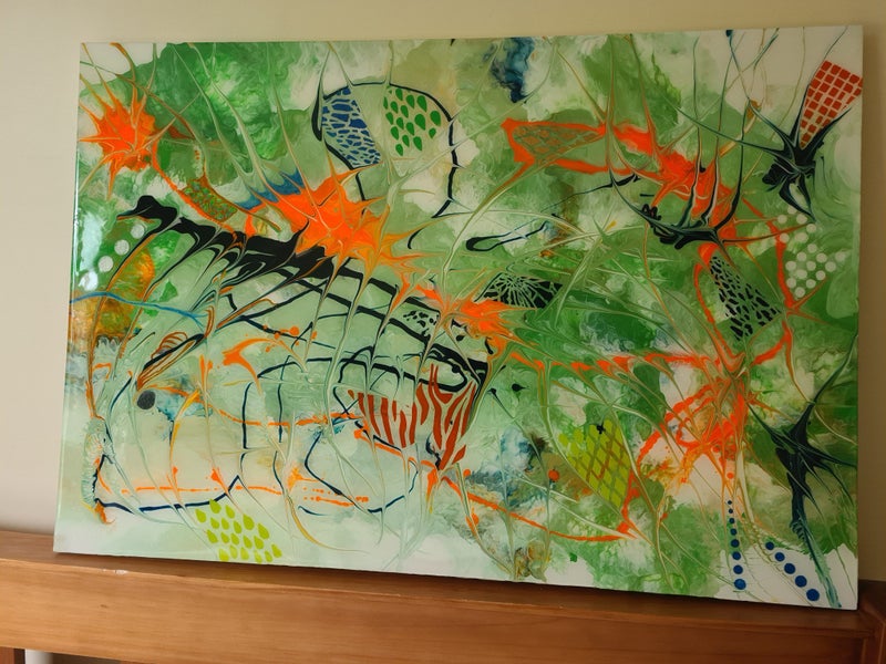 212 Seaweed 860 mm x 600 mm Resin on MDF Board Carousel 1
