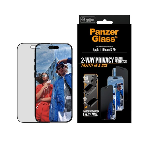 PanzerGlass Privacy Ulte Wide Fit Screen Protector with Fastfit in-a-box for ... Carousel 2