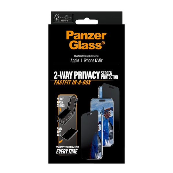 PanzerGlass Privacy Ulte Wide Fit Screen Protector with Fastfit in-a-box for ... Carousel 3