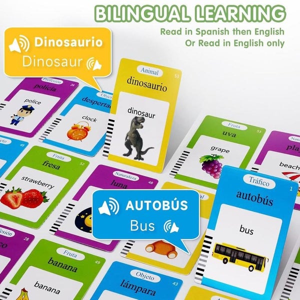 Spanish & English Talking Flash Cards for Boys and Girls Bilingual Spanish En... Carousel 2