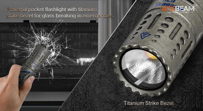 Acebeam - E70-TI EDC Titanium Flashlight Carousel 2