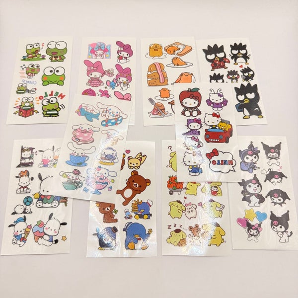 Mixed Sanrio Characters Temporary Tattoo Set of 10 Sheets64432679318785110