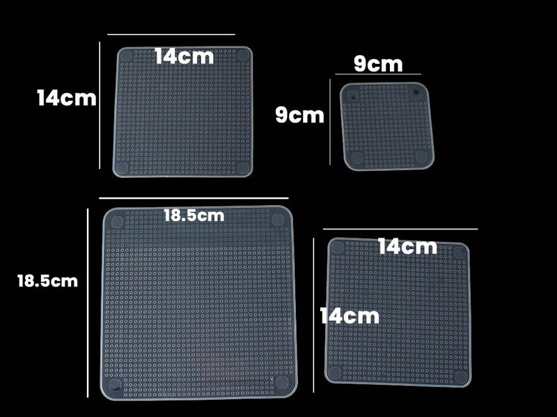 Silicone Food Wrap - Reusable 4PCS Carousel 8