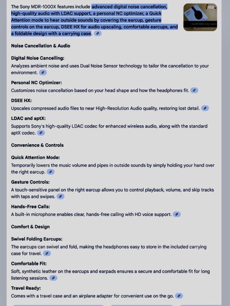 Sony MDR-1000X M3 noise-cancelling headphones Beige Carousel 7