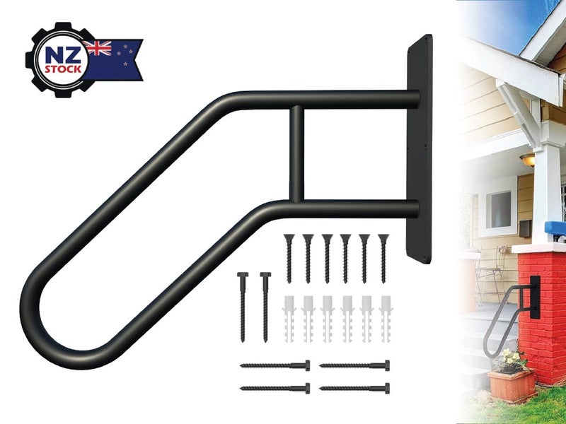 Handrail Outdoor Stairs Handrail Outdoor Black (OVER STOCKED) Carousel 1