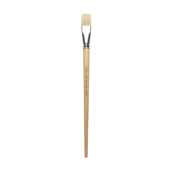 Acme Artworx Flat Paint Brush 12, 24mm Hog Hair Carousel 1
